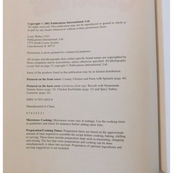 Favorite Brand Name All Time Favorite Casseroles Cookbook 2002 Hardcover - Picture 3 of 8